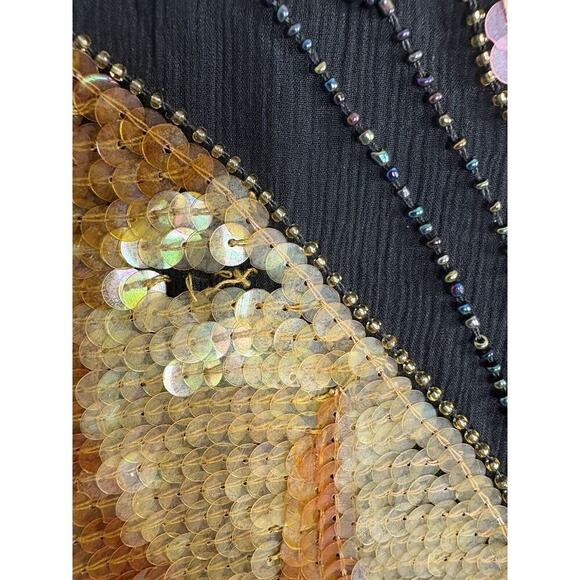 Swee Lo Top Woman’s L Pink‎ Butterfly Coachella Silk Festival Boho Retro Vintage - Picture 15 of 16